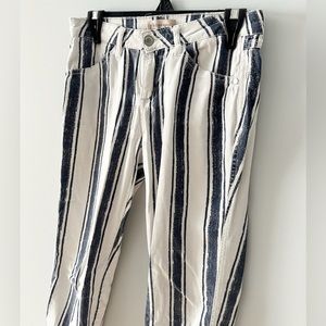 Philosophy White & Blue Stripe Cotton Casual Pants SZ 2